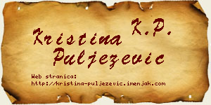 Kristina Puljezević vizit kartica